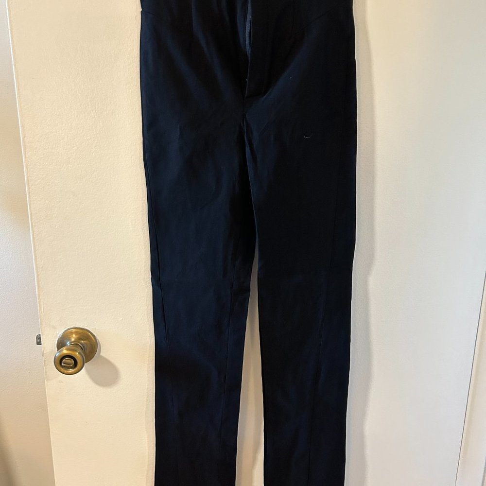 Black High Rise Fitted Pants